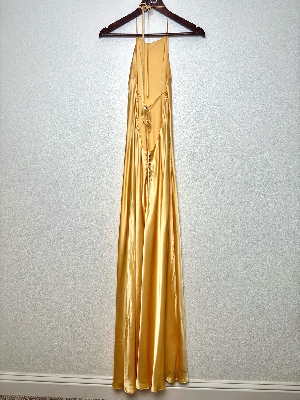 Reformation Jeany Silk Maxi Dress Sunshine Yellow Backless Formal Gown - Picture 9 of 16